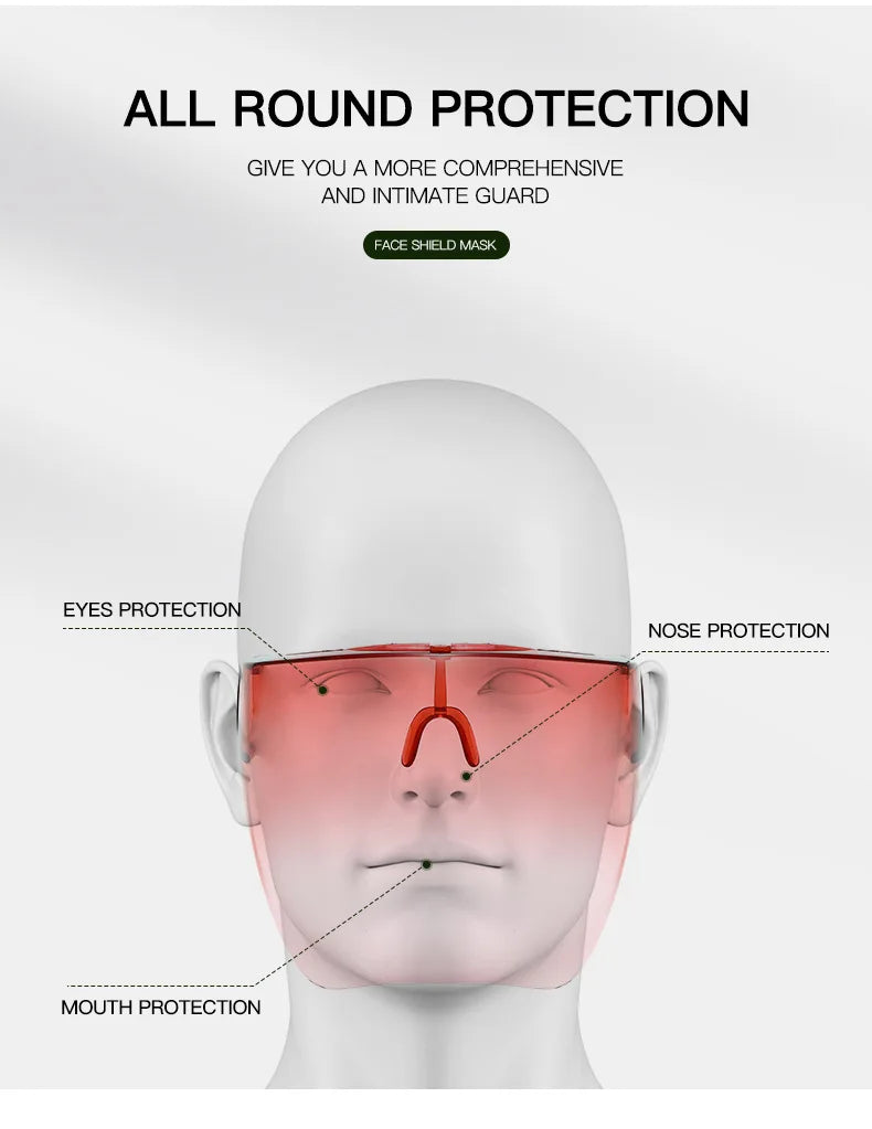Vollgesichts-Sonnenbrille, Maske für Damen und Herren, schützende Gesichtsschutzbrille, bedeckte kugelförmige Linse, Anti-Spray-Fahrrad-Sonnenbrille