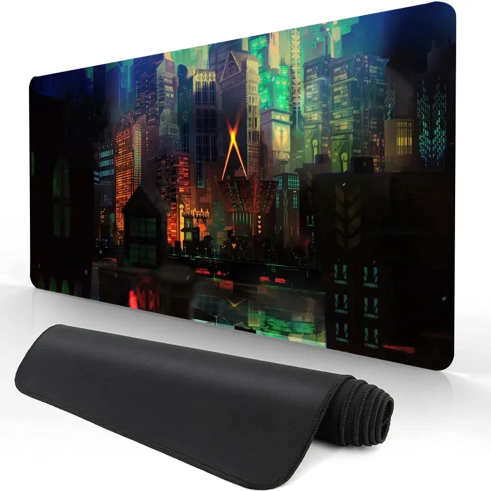 Heißer Verkauf Stadt Neon Pixel Große Maus Matte Gaming Mauspad Gamer Mauspads Gummi Tastatur Matten Schreibtisch Matten XXL Mauspads 900X400