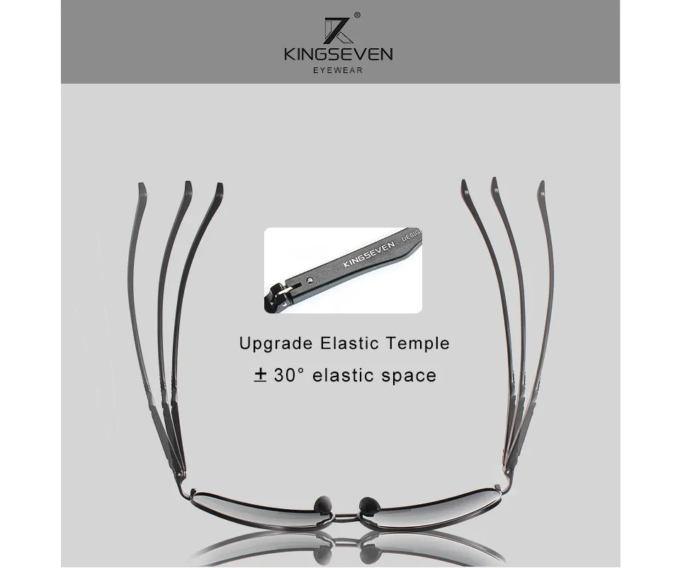 KINGSEVEN Polarisierte Aluminium Sonnenbrille Männer UV400 HD Objektiv Pilot Augenschutz Photochrome Gläser Frauen Nachtsicht Brillen