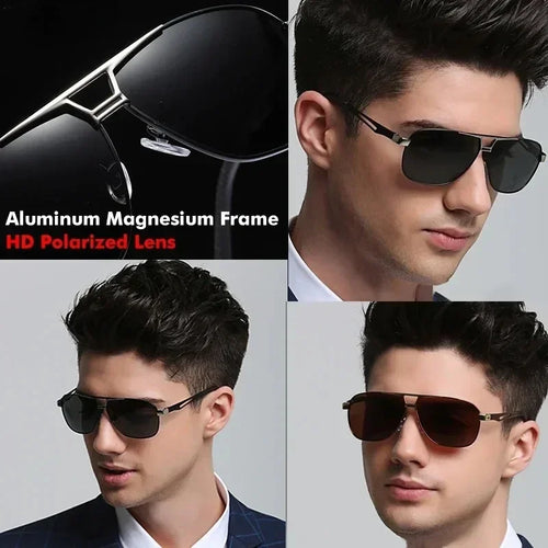 1PC Top Aluminium Magnesium Platz Polarisierte Photochrome Sonnenbrille Männer Sonnenbrille Sicherheit Fahren Oculos De Sol Masculino
