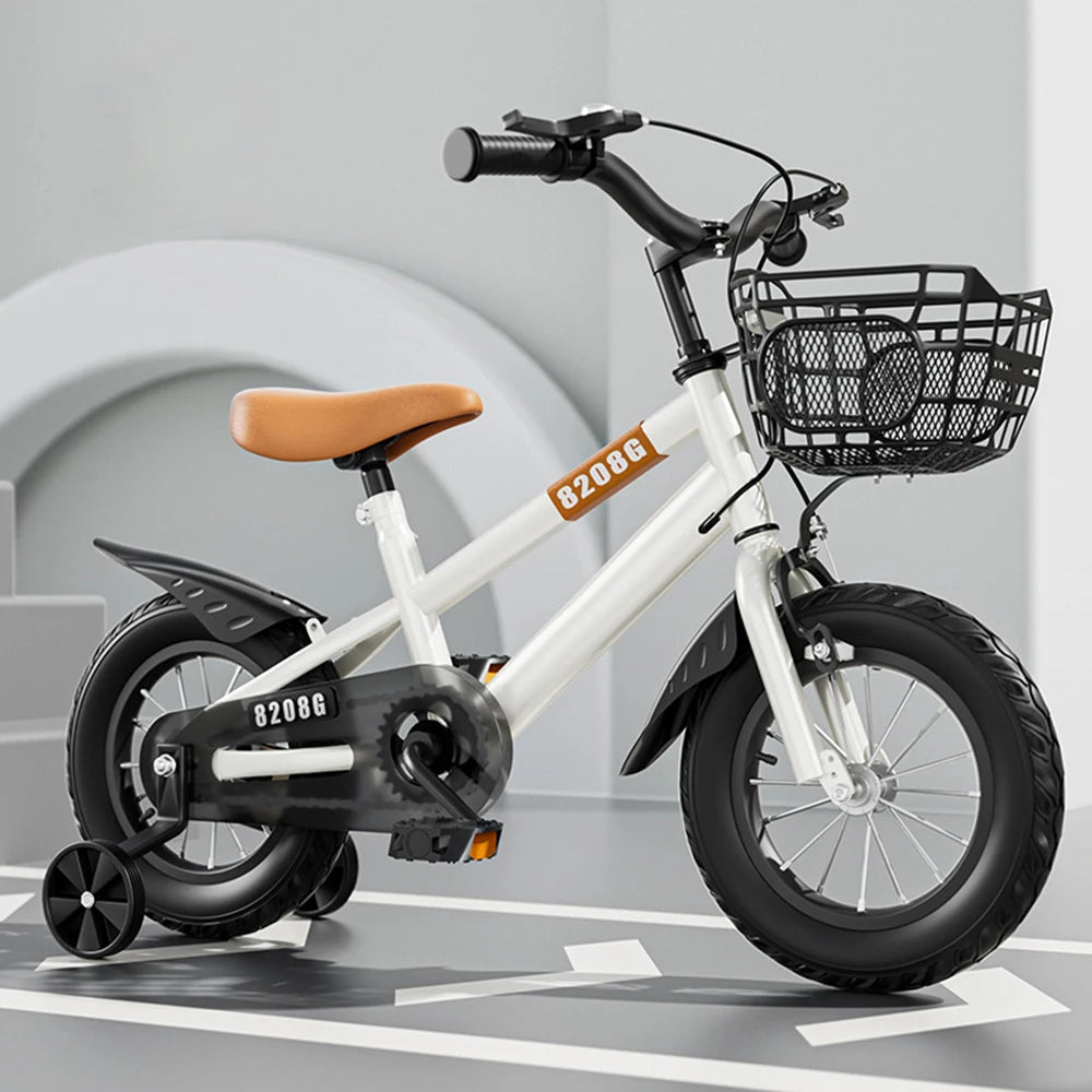Kinder fahrrad Fahrrad für Mädchen im Alter von 3-7 Jahren mit Stützrädern Korb Kinder fahrrad