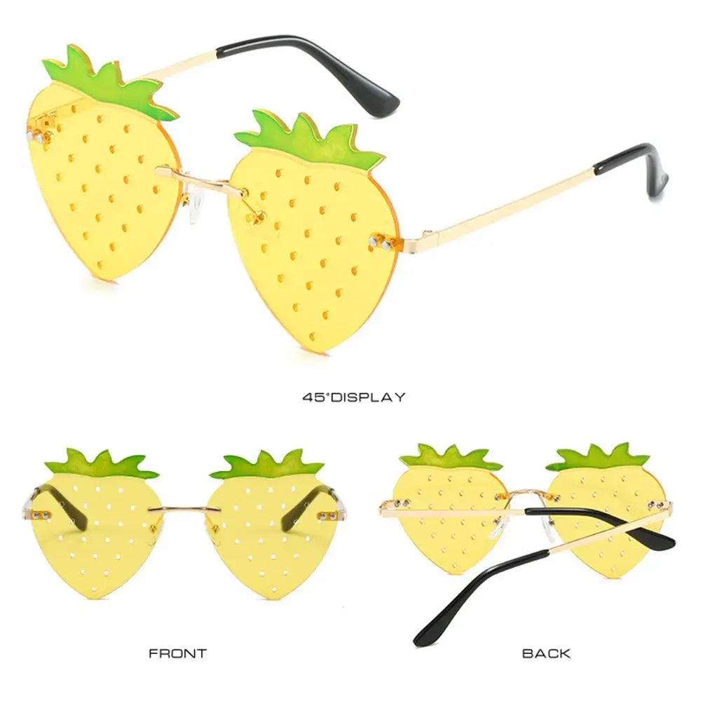 Einzigartige Bunte Erdbeere Sonnenbrille für Frauen Männer Festival Party Rave Sonnenbrille Weihnachten Dekorationen Straße Snap Brillen