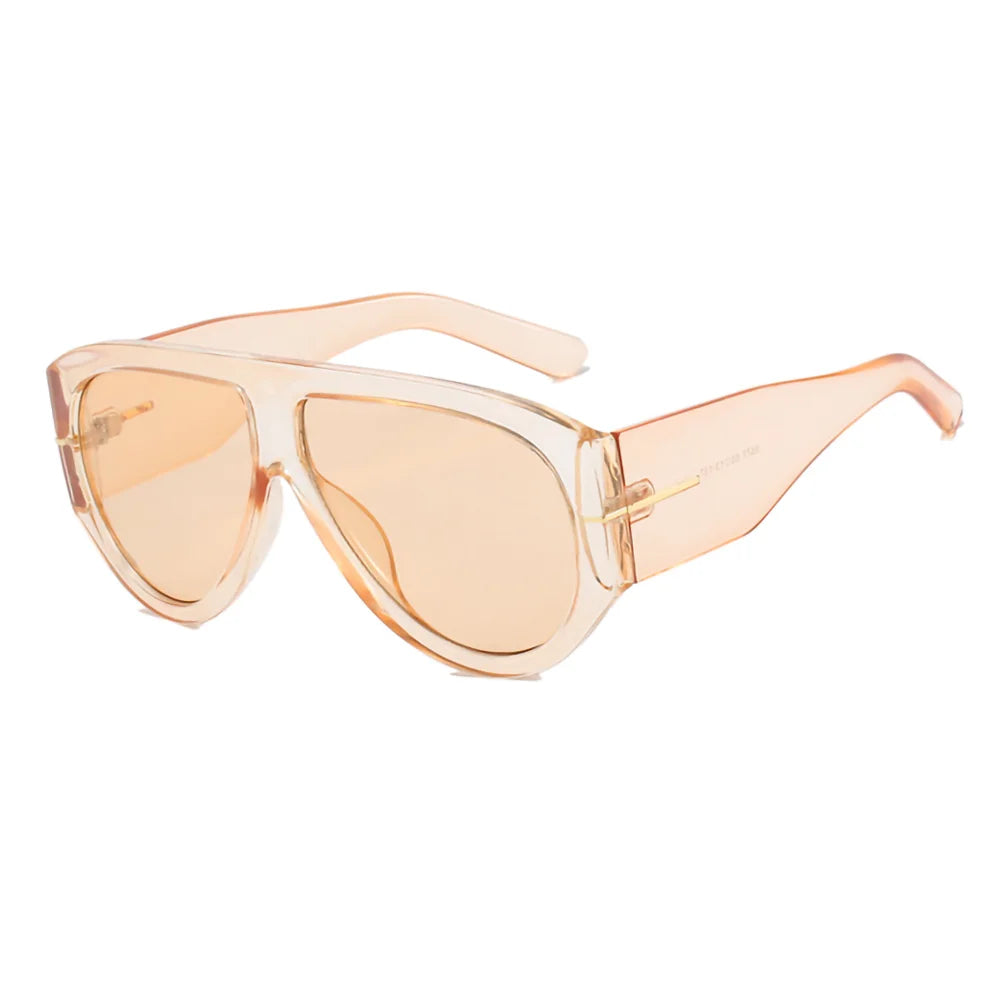 2025 Übergroße Piloten-Sonnenbrille für Damen und Herren UV-Schutz Stilvolle Eyewear Dickrahmige Einzigartige Luxus-Designer-Sonnenbrille