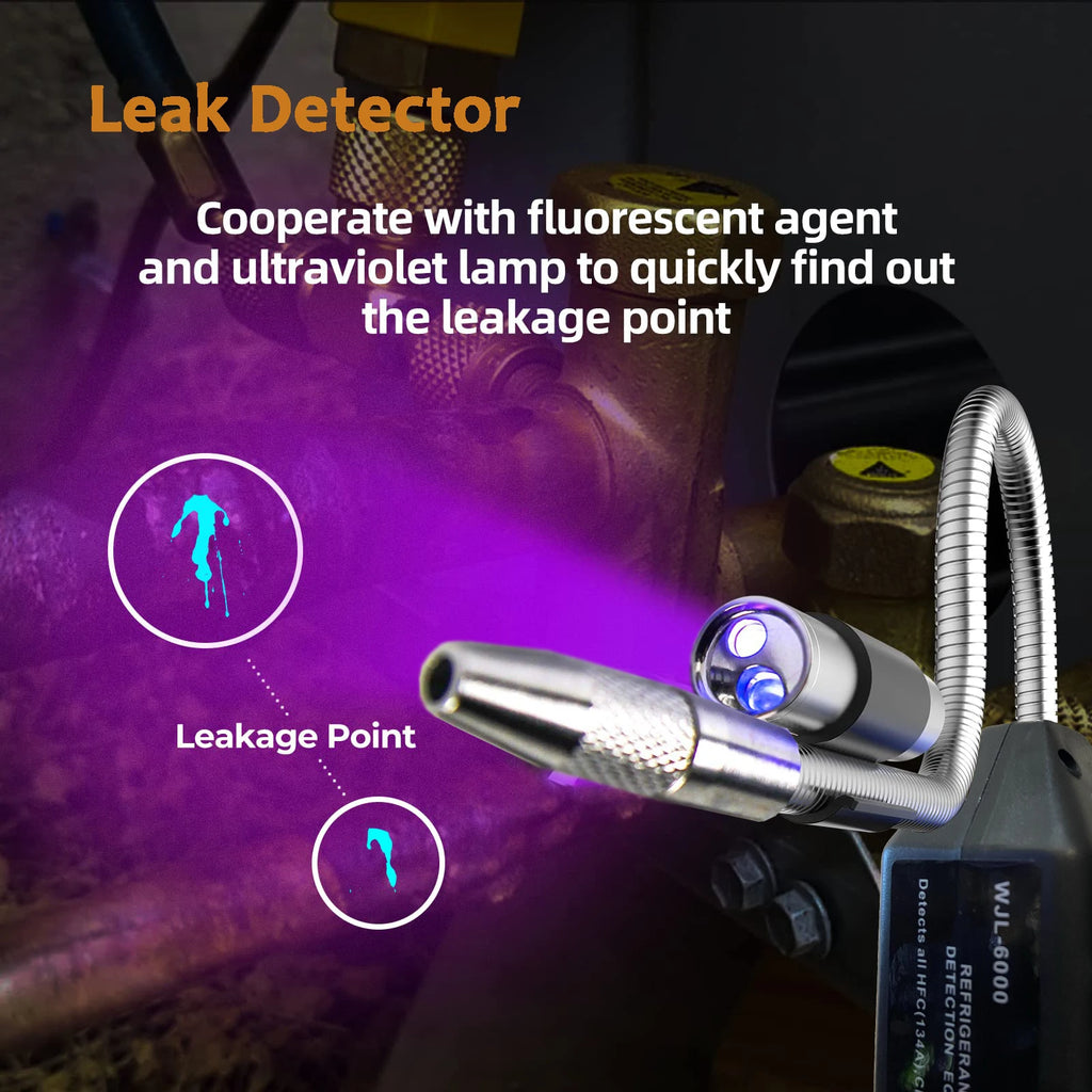 Lecksucher Freon Halogen Gasdetektor Klimaanlage Kältemittel R22 R410A R134A R1234YF CFCs HCFCs HFCs Leckerkennungswerkzeug