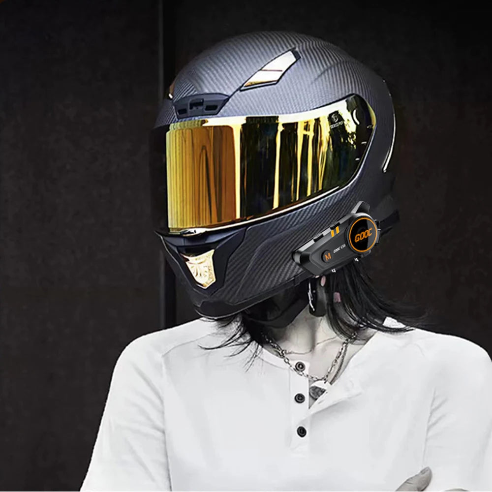 Bluetooth 5,3 Helm Headset Drahtlose Freisprecheinrichtung Telefon Kit Motorrad Wasserdichte Kopfhörer MP3 Musik Player Lautsprecher für Moto