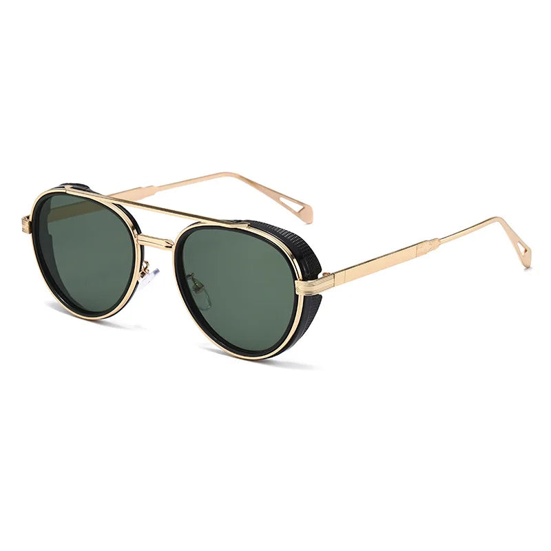 2026 Neue Luxus Steampunk Sonnenbrille, Metallrahmen Ovale Vintage-Brille, Modische Sonnenbrille für Damen, Fahrerbrille für Herren