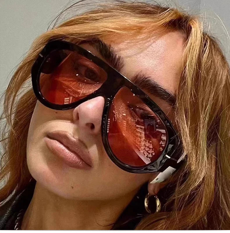 2025 Übergroße Piloten-Sonnenbrille für Damen und Herren UV-Schutz Stilvolle Eyewear Dickrahmige Einzigartige Luxus-Designer-Sonnenbrille