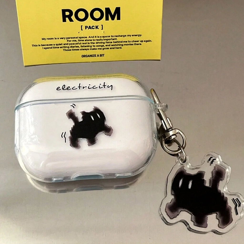 Drahtlose süße Katze schwarze Ladebox für AirPods 4 Pro 3 2 1 Pro3 Hülle transparente Silikon-Kopfhörerhüllen für Airpods Pro 2