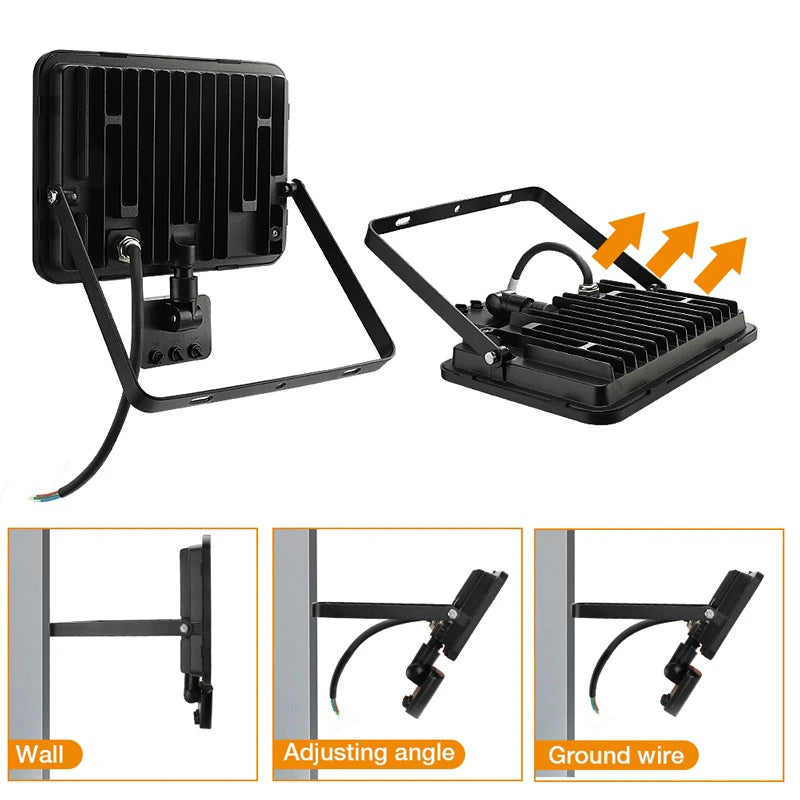 LED PIR Motion Sensor Flutlicht Outdoor Wand Licht Weißes Licht 100W 50W 30W 20W 10W IP66 Wasserdichte LED Strahler Für Garten