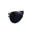 Steampunk Übergroße Männer Klassische Schwarze Sonnenbrille für Frauen Luxus Marke Goggle Sonnenbrille Mann Shades Brillen Oculos UV400 Femin