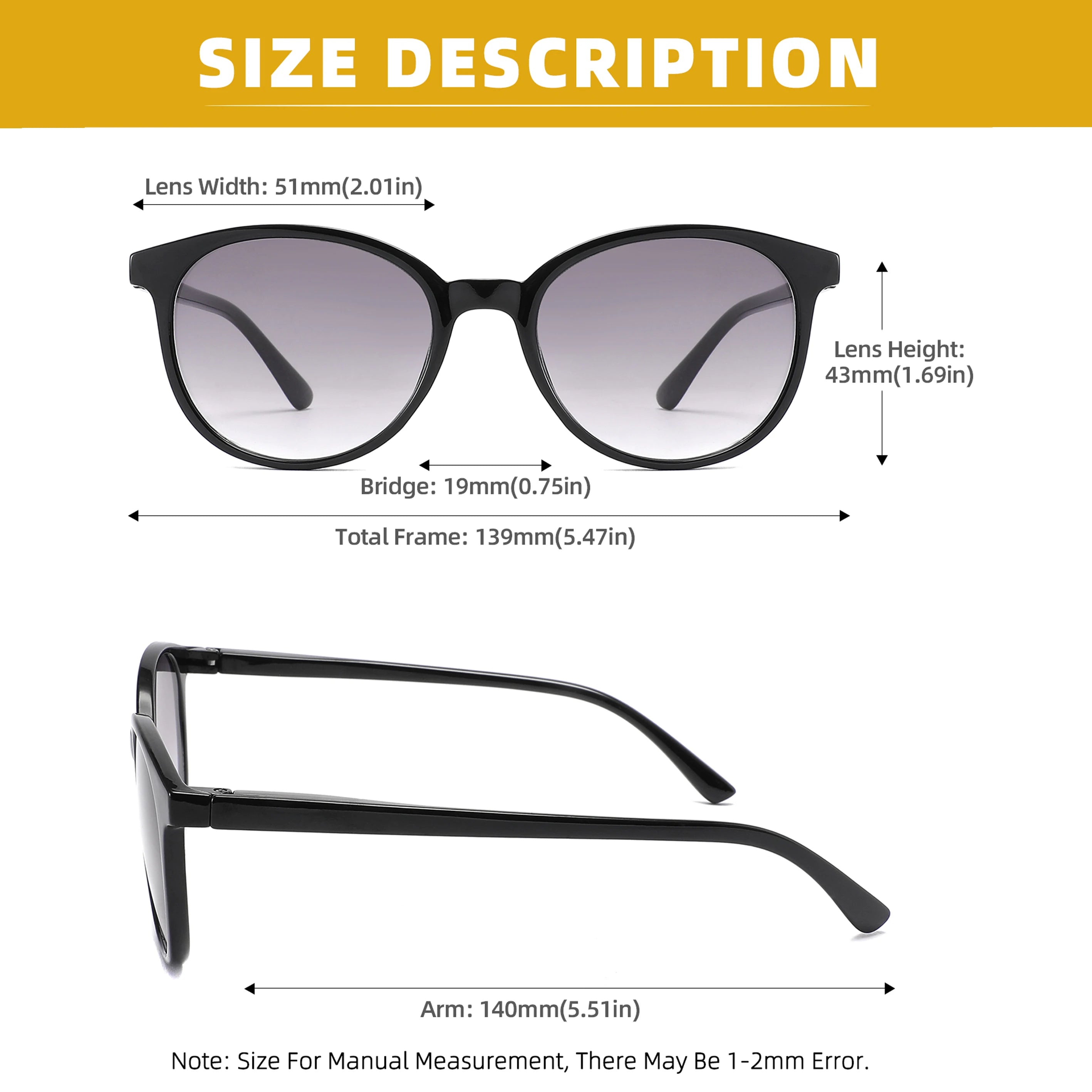 Lesesonnenbrille für Damen und Herren, quadratisch, klassischer Rahmen für den Außenbereich, Sonnenbrille, Lesebrille mit Dioptrien-Federscharnier