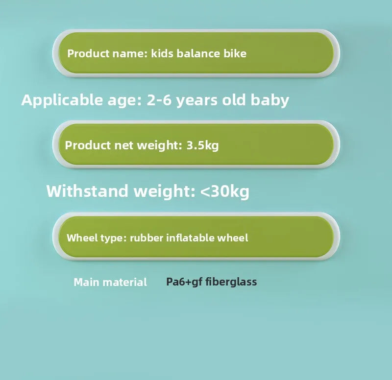 Laufrad für Kinder ohne Pedale, Schiebefahrrad für Babys, Schiebefahrrad für Kinder, Fahrrad