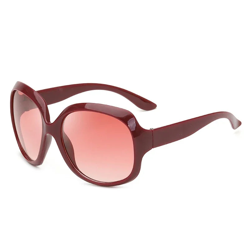Übergroße hochwertige Sonnenbrille Frauen Luxusmarke Designer ovale Sonnenbrille Vintage Black Shades UV400 Oculos De Sol