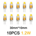 10PCS 12V AC/DC G4 COB Lampe LED AC/DC 12V Mais Licht 1,2W 2W 2,5W Scheinwerfer Kronleuchter Birne Ersetzen Halogen Lampen