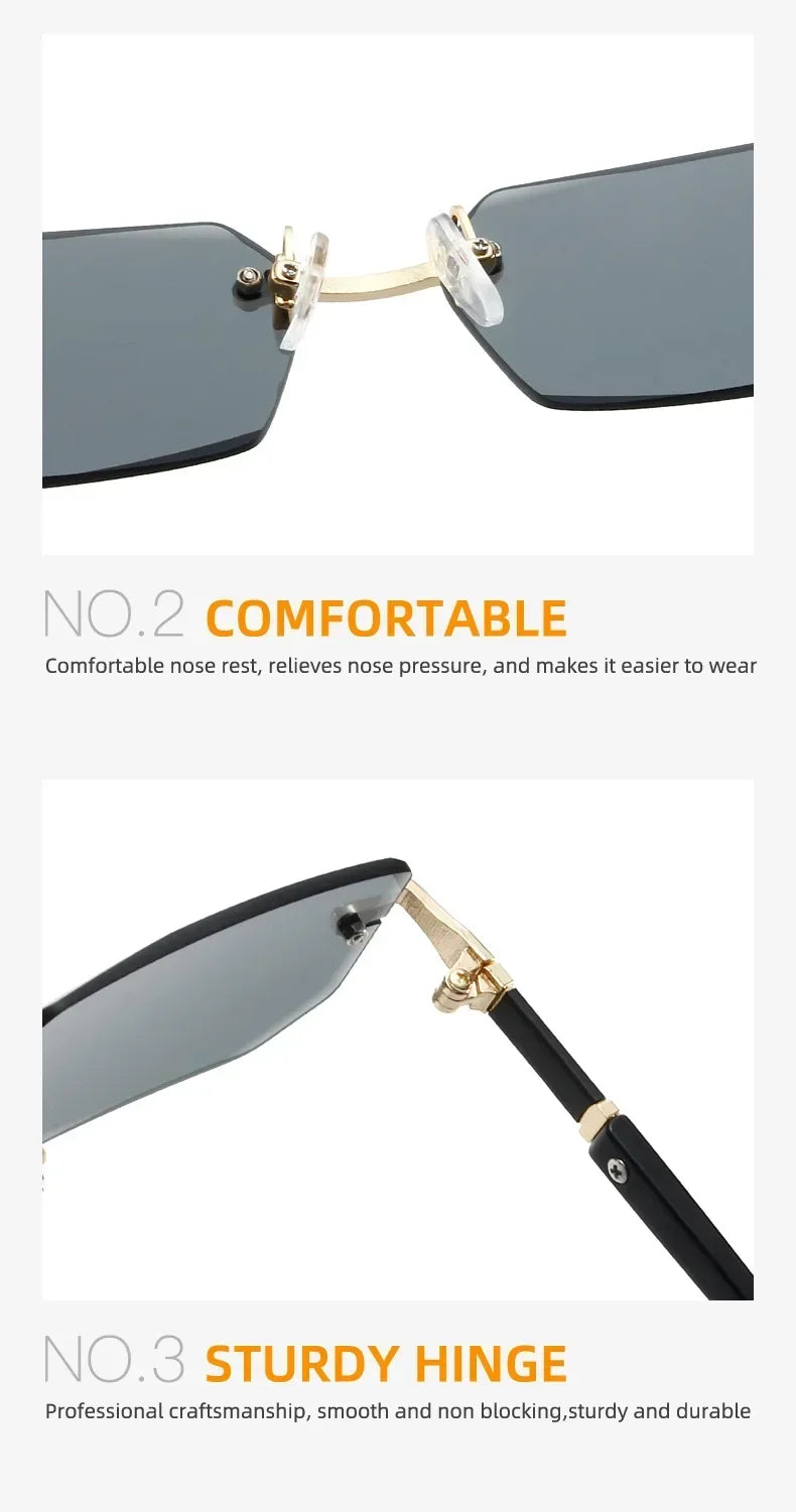 Mode High Definition Sonnenbrille Männer Damen Blau Licht Blockieren Augenschutz Brillen Randlose Quadratische Rahmen Brillen Goggle