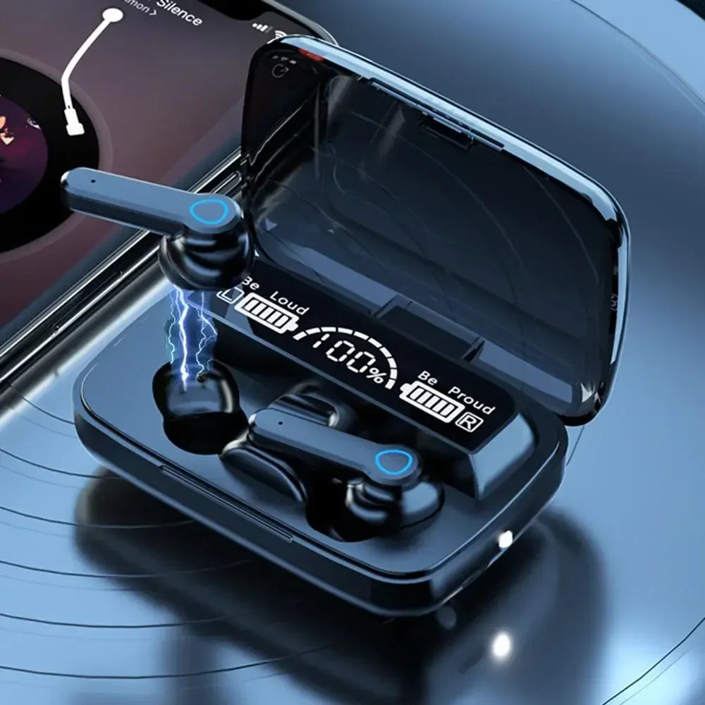 Original M19 Bluetooth Headset Drahtlose In-Ear Sport Intelligente Touch Led Display Spiegel Lager Lade Schatz Kopfhörer