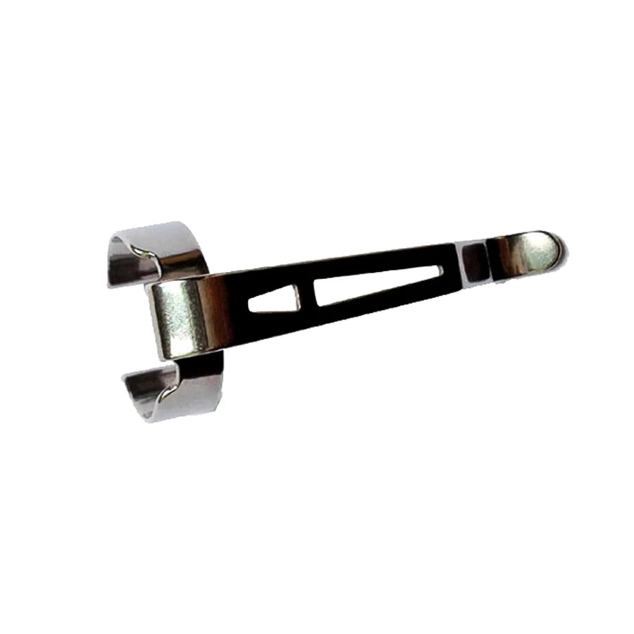 Edelstahl Clamp Taschenlampe Tasche Clip Halterung 46mm (L) x 19mm (D) für Taschenlampe Körper Durchmesser 20mm bis 24mm