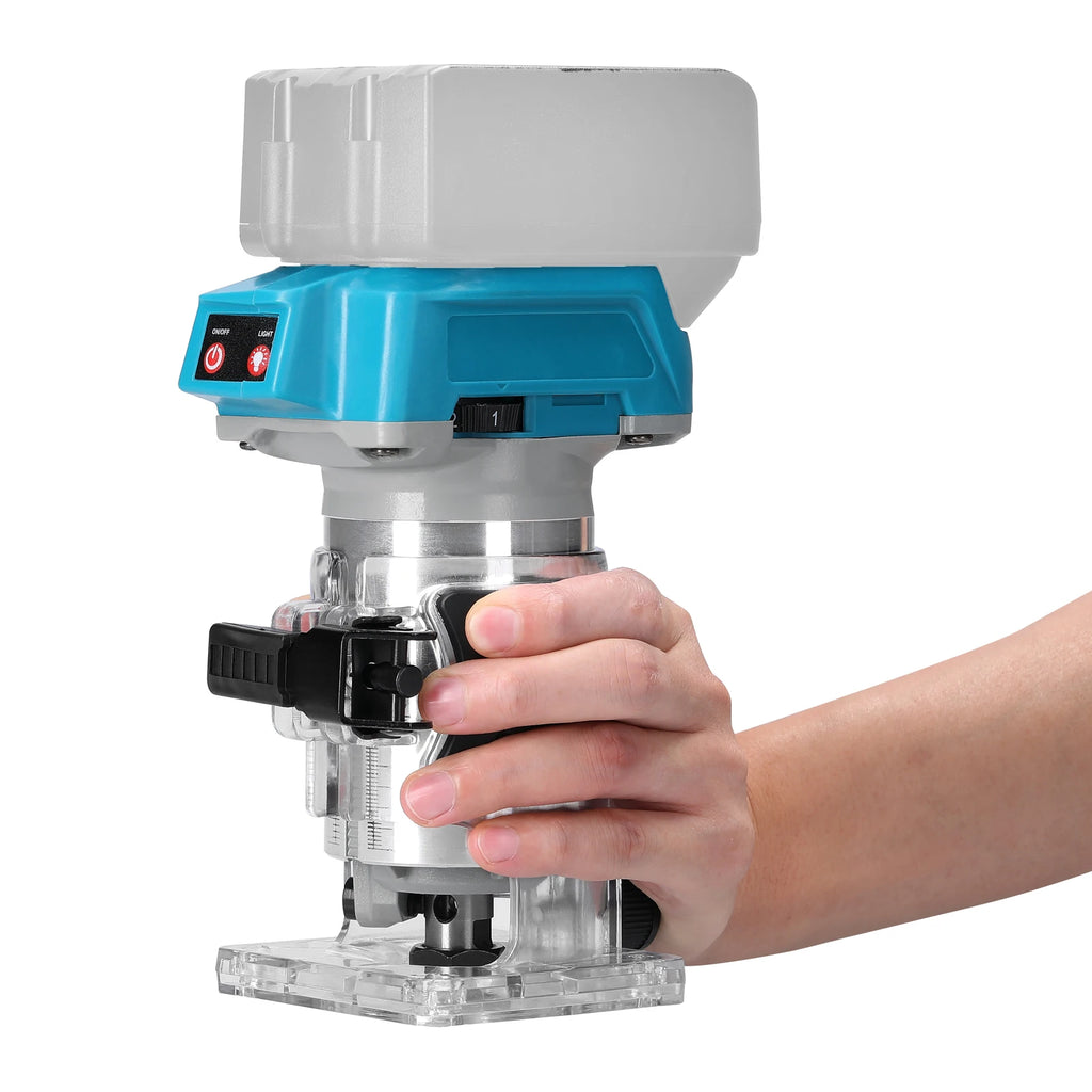 Holzbearbeitung Elektrische Trimmer Bürstenlosen Trimmen Maschine Holz Router Fräsen Gravur Schlitzen Maschine Für Makita 18V Batterie