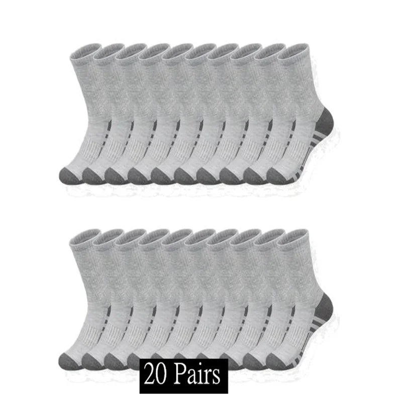 10/20/30 Paar klassische Crew-Socken für Herren, Unisex, Sportsocken für Herren, Laufen, Basketball, rutschfest, für den Außenbereich, atmungsaktiv, Herrensocken