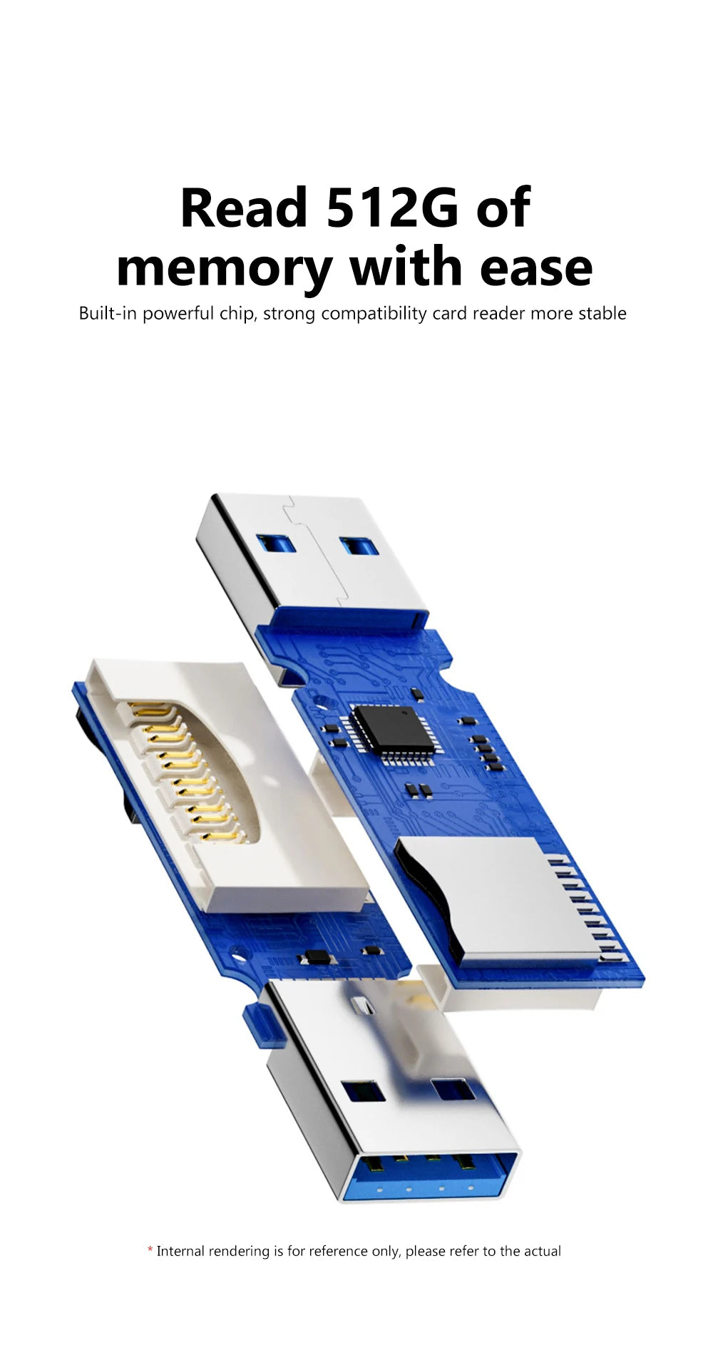 2-in-1 USB 3.0 Kartenleser Micro TF SD Kartenleser USB-Adapter Hochgeschwindigkeitskartenleser TF Speicherkarte für PC Laptop Zubehör