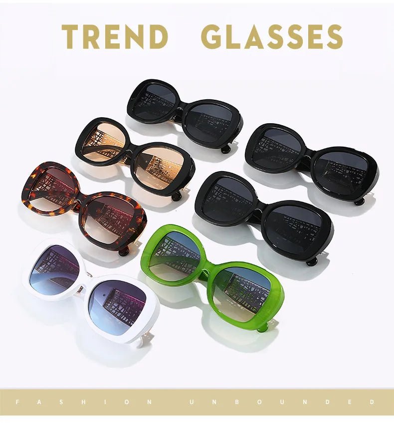 Vintage Luxus Designer Quadrat Sonnenbrille Für Frauen Männer Mode Übergroßen Retro Sonnenbrille Im Freien Fahren Retro Schatten UV400