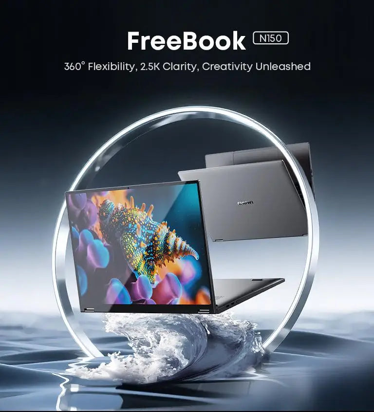 CHUWI FreeBook Tablet Laptop 2-in-1 Intel N150 13,5'' FHD Touchscreen 16 GB LPDDR5 RAM 512 GB SSD WIFI6 BT5.2 Windows 11 Notebook
