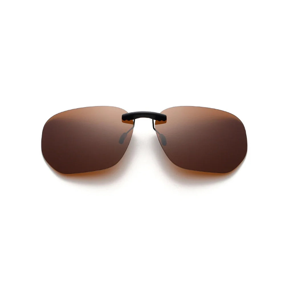 Quadratischer Clip auf Sonnenbrille Frauen polarisierte schwarze Linse uv400 Nachtsicht fahren Männer Brille Clips Anti Blendung Vintage Brille