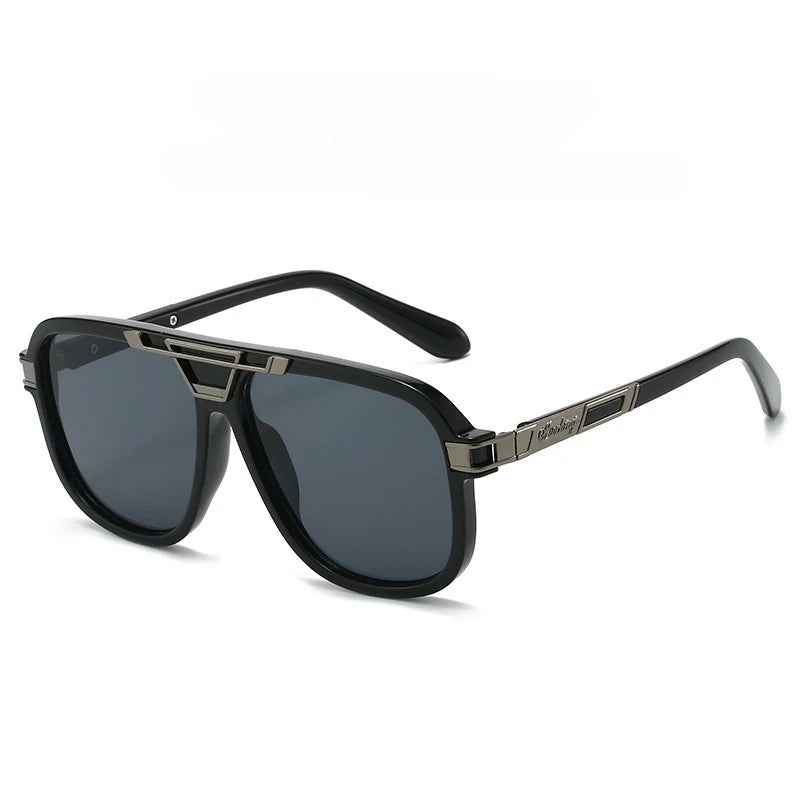 Personalisierte Sonnenbrille mit großem Rahmen für Damen und Herren, elegante Mode, UV-beständig, Straßenfotografie, beliebte Brille