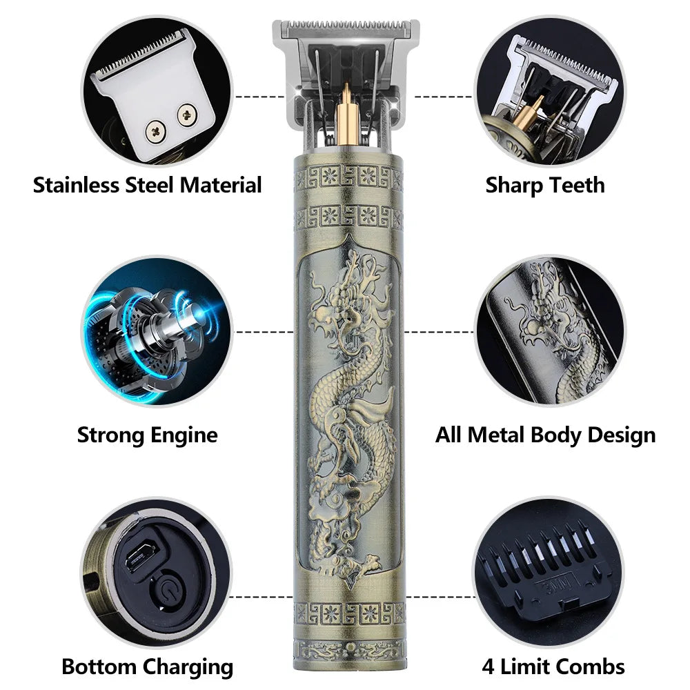 Retro T9 Original Haarschneidemaschine Set Jacken Trimmer Herren Elektrorasierer Male Lence Pro Barber Rasierer für empfindliche Bereiche