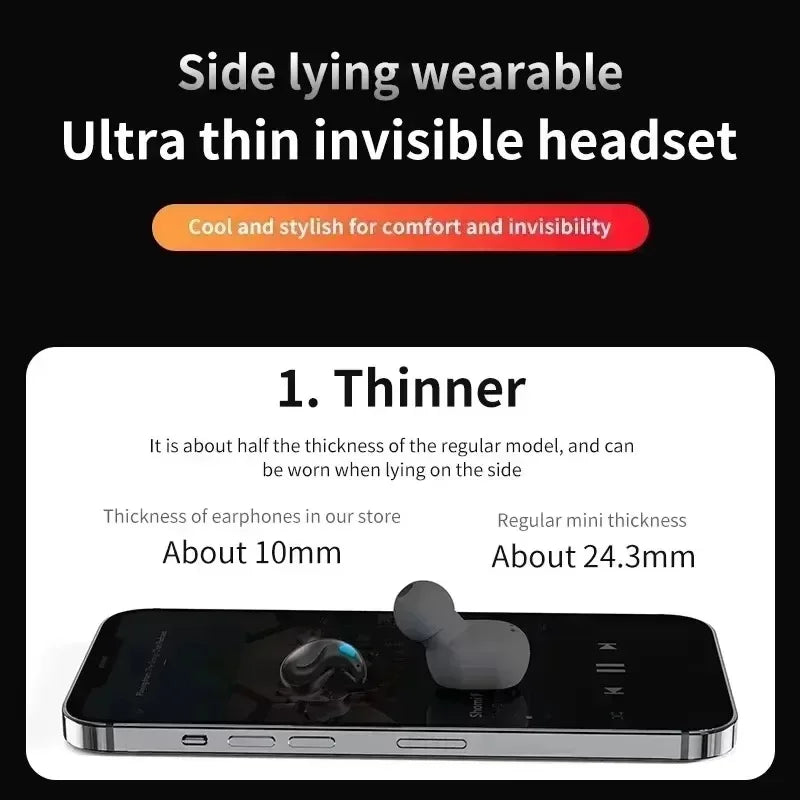 TWS-Kopfhörer, kabellose Kopfhörer, Rauschunterdrückung, Sport, Spiel, Schlaf, Bluetooth-Ohrhörer für alle Smartphones
