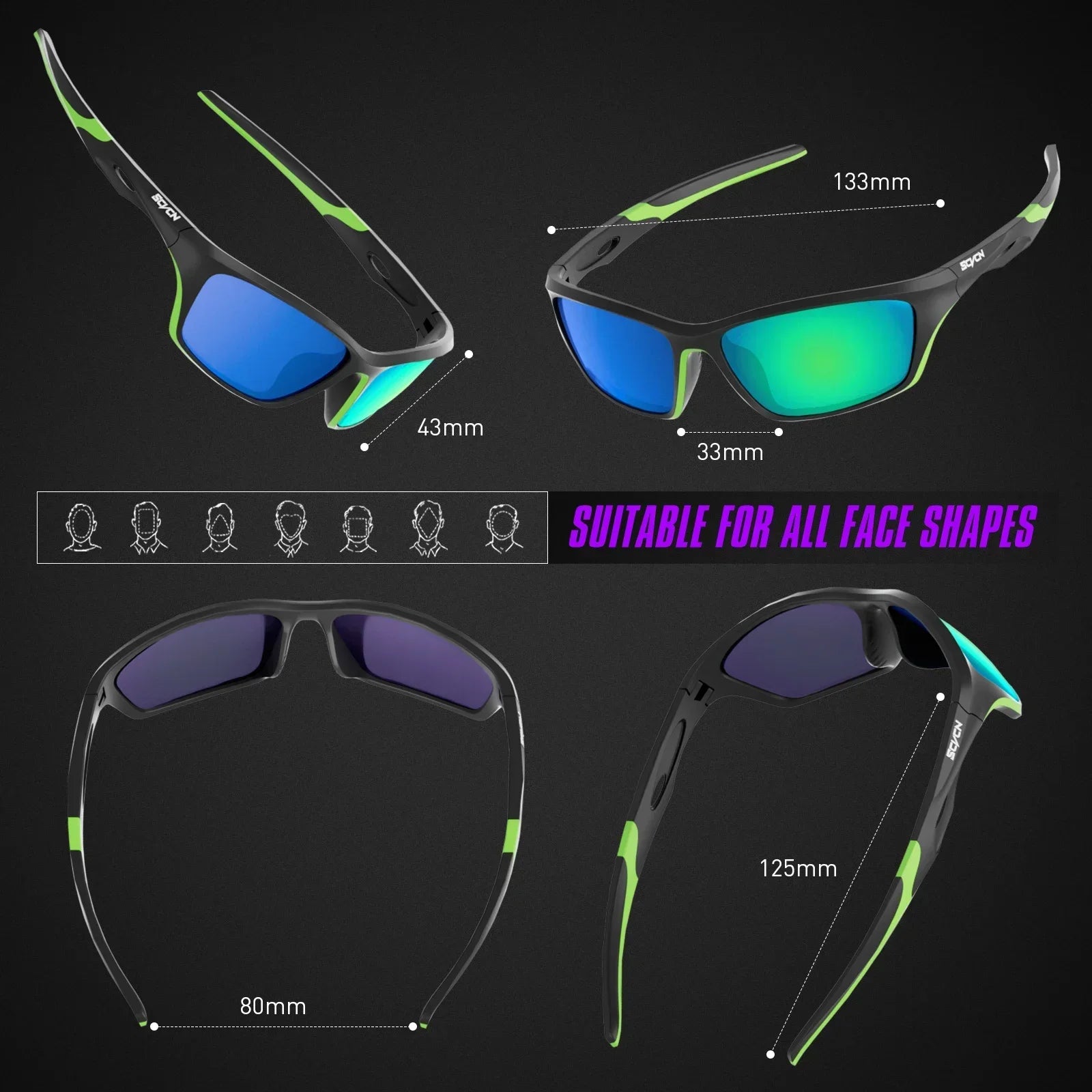 Fahrradsonnenbrille für Damen und Herren, Sportbrillen, Mountainbike-Reitbrille, Rennrad, Neu, 2023
