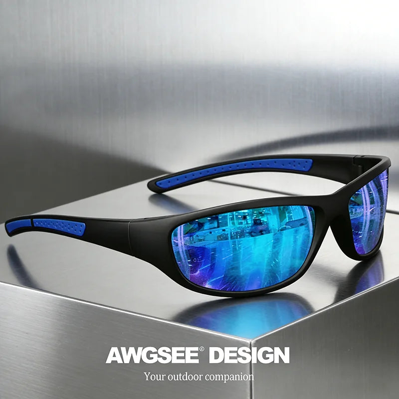 Polarisierte Sport-Sonnenbrille für Männer und Frauen, Laufen, Angeln, TAC-Linse, blendfrei, weiches Silikon, rutschfeste Bügel, Outdoor-Brille, UV