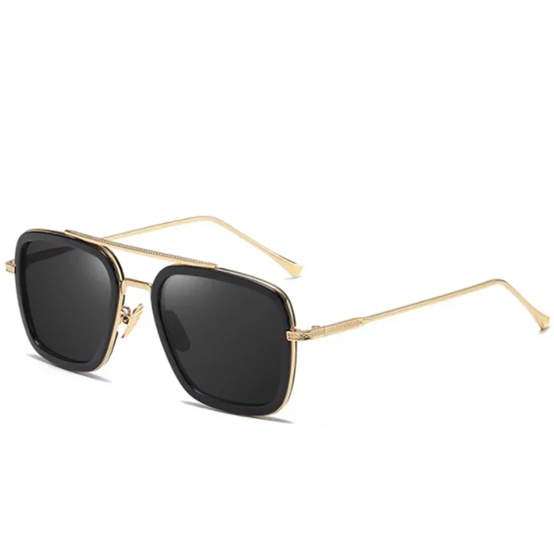 Sph-0,5-0,75-1,0 bis-6 Mode Metall Stil für Frauen Sonnenbrillen Männer quadratische Marke Design Sonnenbrille