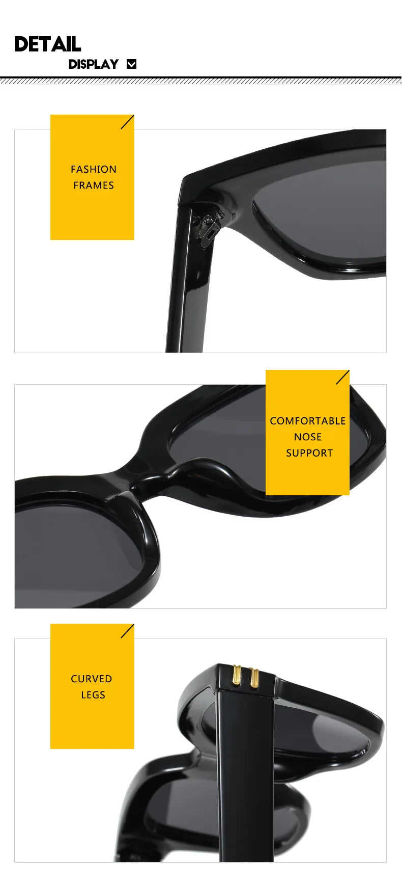 Quadratische, übergroße Sonnenbrille 2025, trendige Premium-UV-blockierende Fahrsonnenbrille für Männer und Frauen, Persönlichkeit, Unisex-Brillenschirme