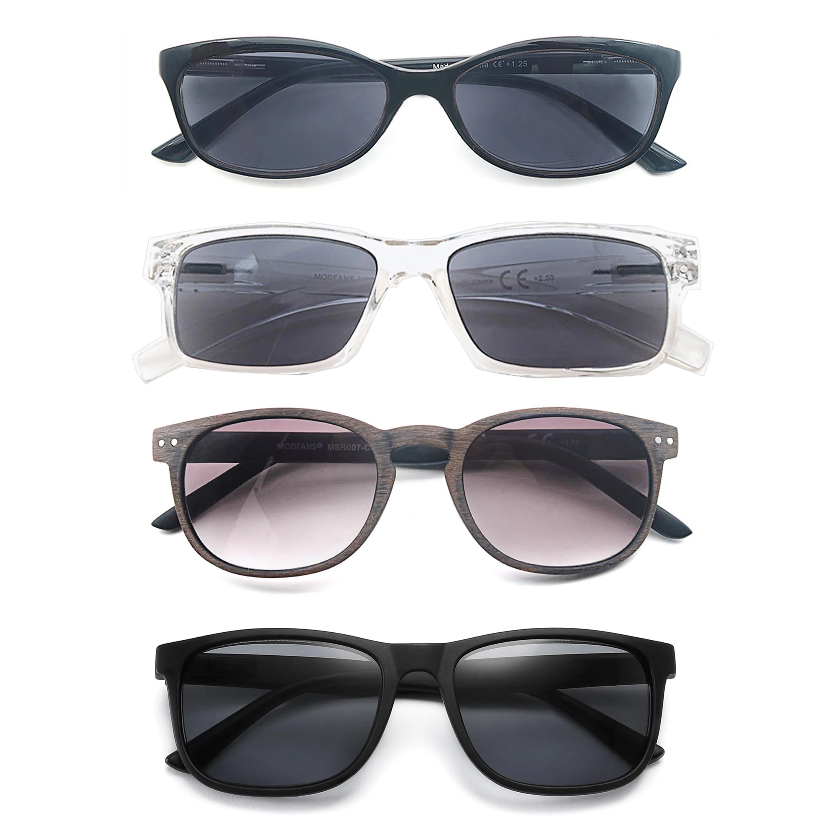 Lesesonnenbrille für Damen und Herren, quadratisch, klassischer Rahmen für den Außenbereich, Sonnenbrille, Lesebrille mit Dioptrien-Federscharnier