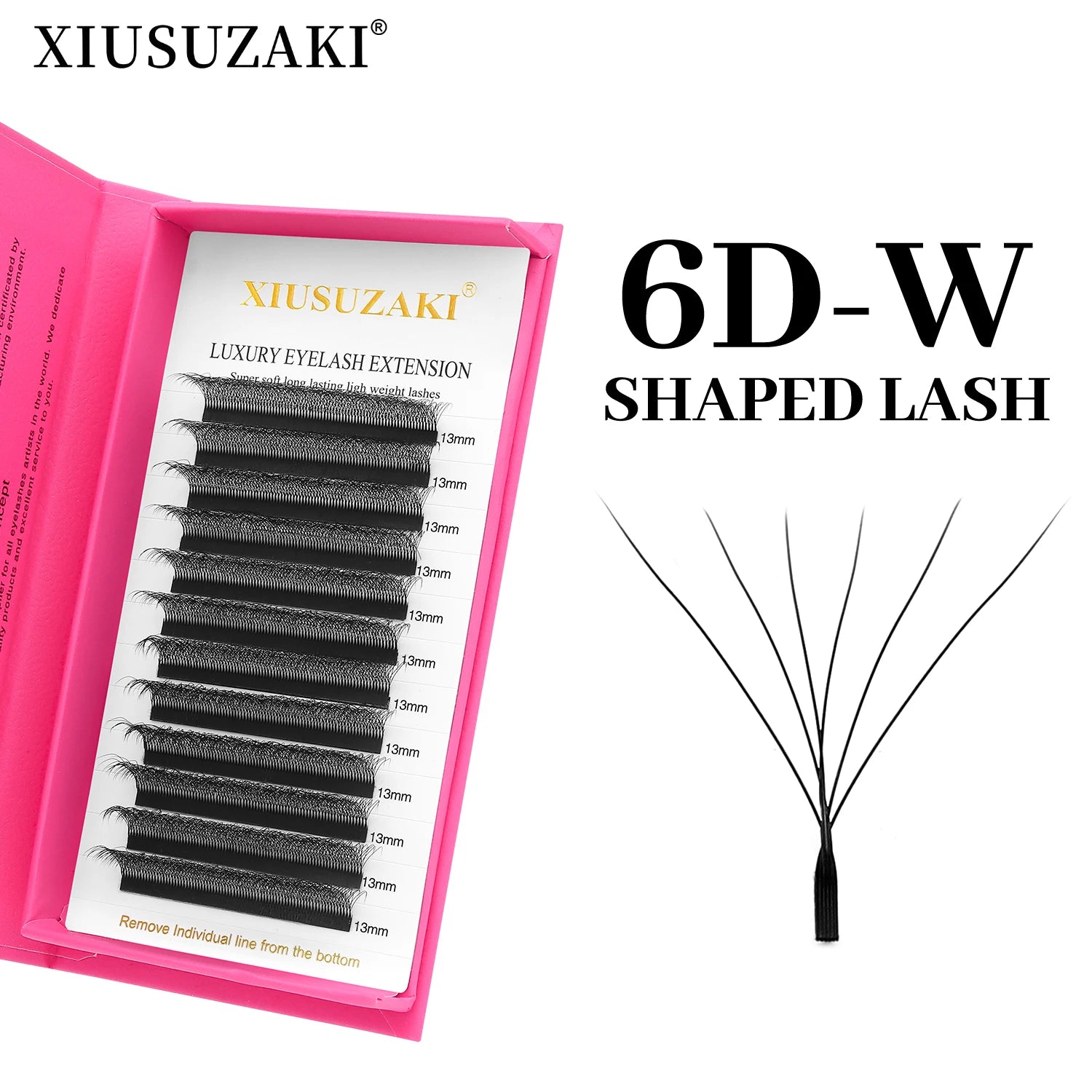XIUSUZAKI W-förmige Wimpern Bloom 2D 3D 4D 5D 6D 7D 8D Automatische Blüte Vorgefertigte Fächer Wimpernverlängerungen YY Einzelwimpern