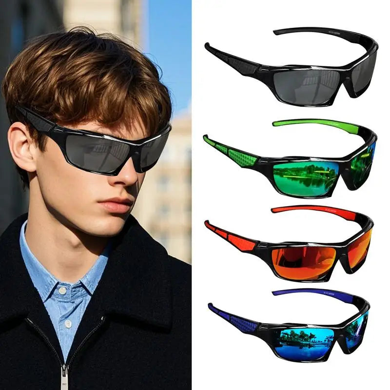 Polarisierte Sonnenbrille für Herren, umfassender Schutz, Sonnenbrille, bequemer, leichter Rahmen, Sportbrille zum Fahren, Angeln