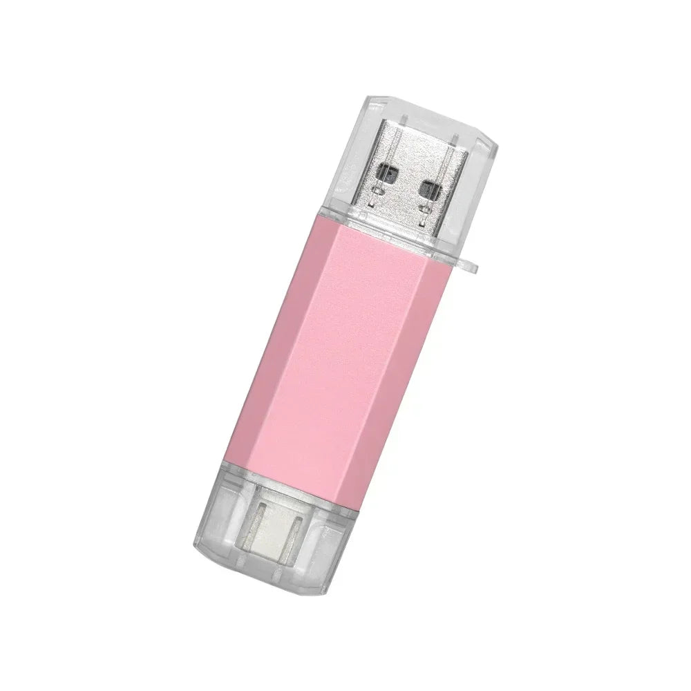 Typ-C 2 IN 1 Hochgeschwindigkeits-OTG-USB-Flash-Laufwerk TYP C Pen Drive 128 GB 64 GB 32 GB 16 GB 8 GB 4 GB Pendrive USB 2.0 Memory Stick