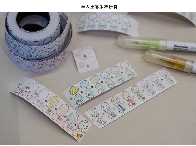 ZZOTON's Daily Wear, Washi Pet Tape, gestanzter Aufkleber, Rollenpapiermaterial