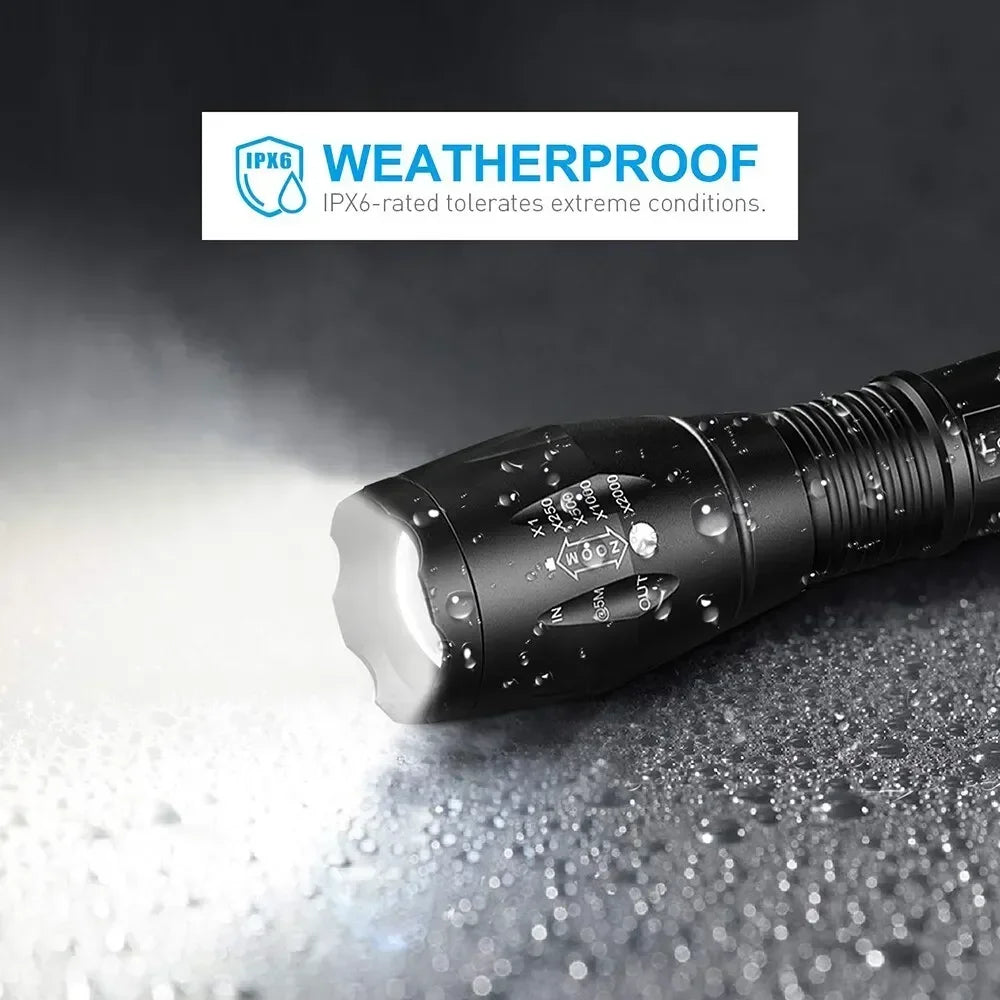 T6 Starke Licht Taschenlampe LED Aluminium Legierung Teleskop Zoom Batterie Version Aufladen Outdoor Suchscheinwerfer Fernbedienung Taschenlampe
