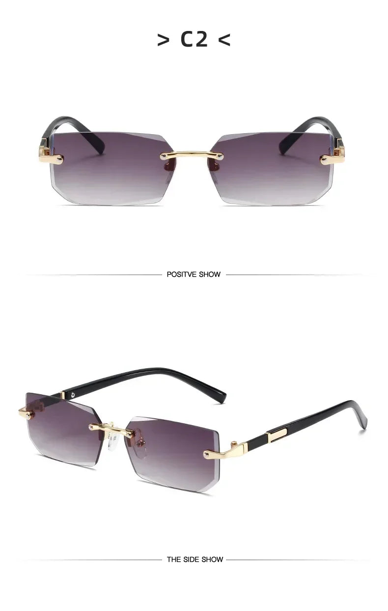 Mode High Definition Sonnenbrille Männer Damen Blau Licht Blockieren Augenschutz Brillen Randlose Quadratische Rahmen Brillen Goggle