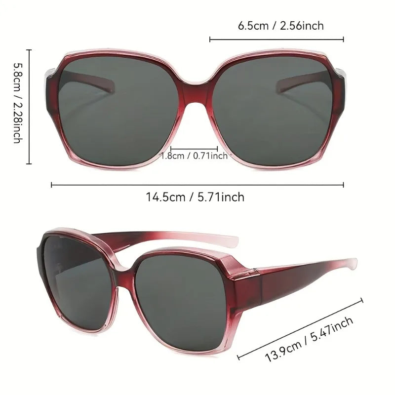 Modische Überbrille für Kurzsichtige mit Mehrfachrahmen UV-Schutz für Outdoor-Sportarten wie Wandern, Angeln und Radfahren