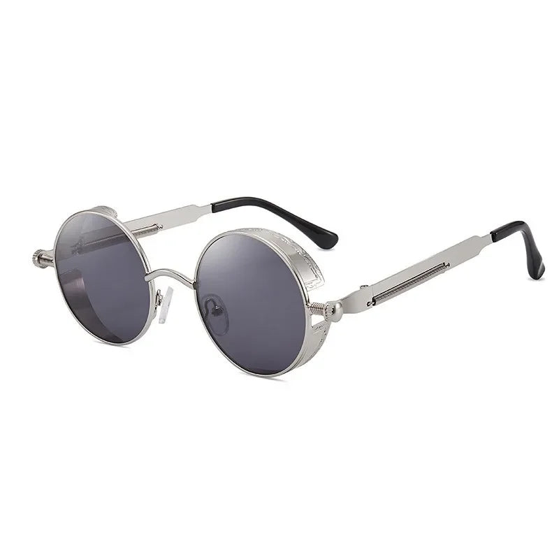 Klassische Steampunk Sonnenbrille Männer Frauen Retro Gothic Runde Herren Sonnenbrille Mode Punk Party Fahr schirme Lunette de Soleil