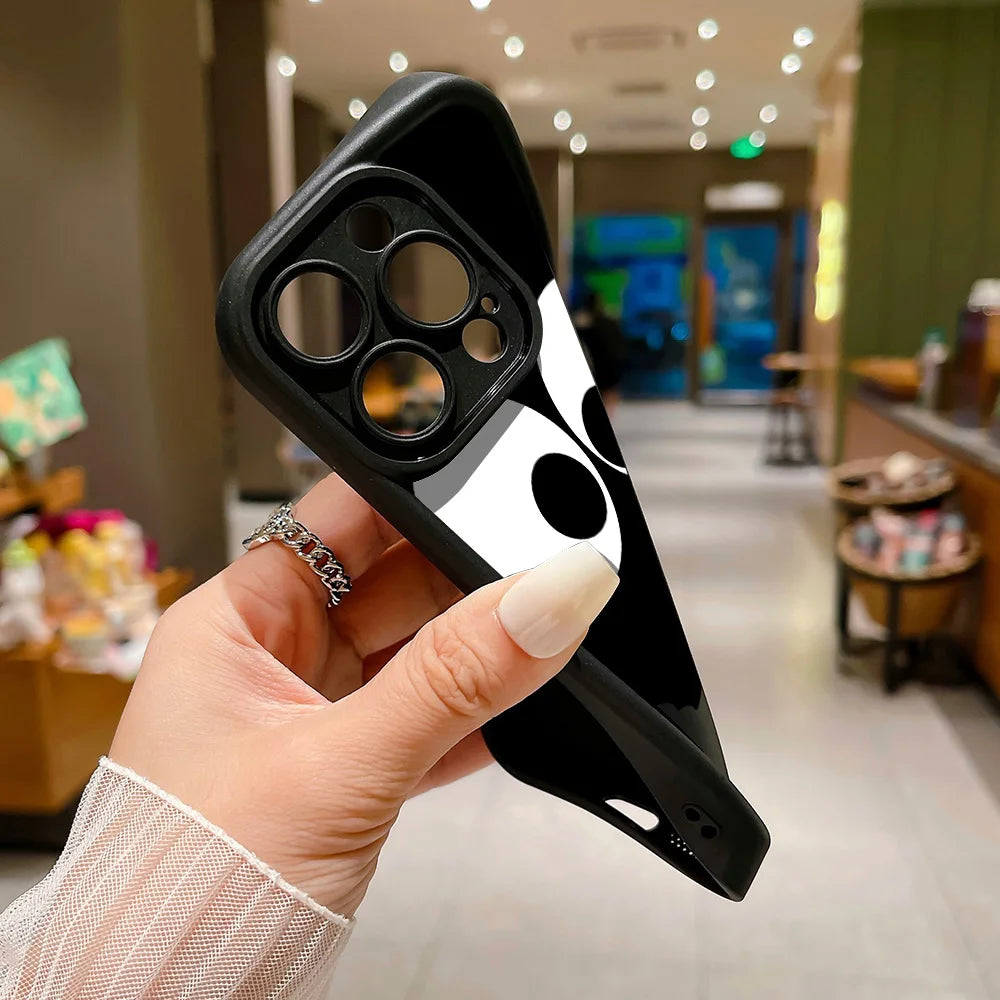 Schwarze Briketts Handyhülle für iPhone 14 16 11 12 13 15 Pro Max 14 Plus 15Pro 7 8 SE2020 XR XS Hüllen Flüssigsilikon Rückseite