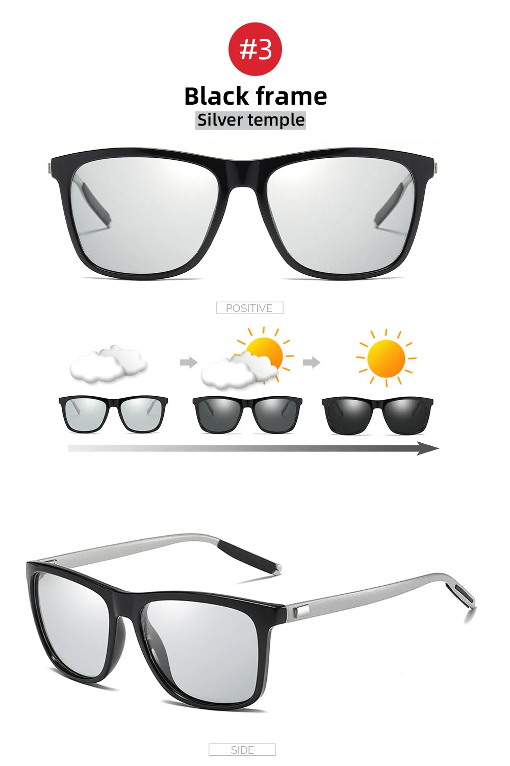 Klassische Angeln Sonnenbrille Männer Polarisierte Metall Quadratischen Rahmen UV400 Photochrome Brille Frauen Fahren Verfärbung Brillen