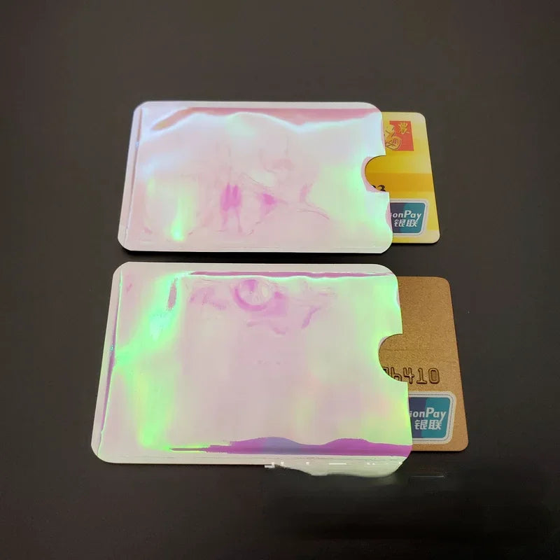 10 Stück Anti-Scan-RFID-Blockierhülle für Kreditkarten, sichern Sie Ihre Identität, Geldautomat, Debit, kontaktloser IC-ID-Kartenschutz, Blocker