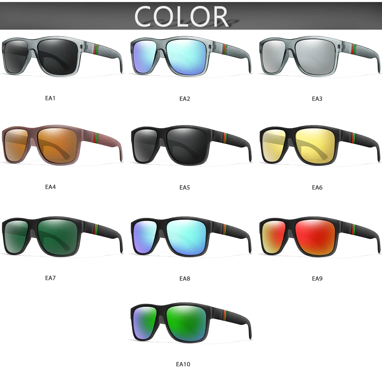 Klassische Männer Platz Polarisierte Angeln Sonnenbrille Im Freien Fahren Radfahren Laufen Brille Vintage Großen Rahmen UV400