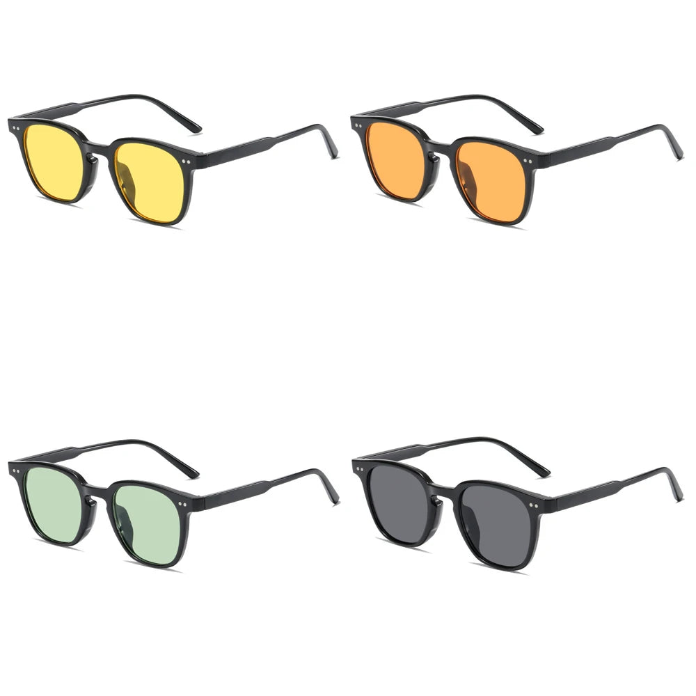 Neue Vintage Quadratische Sonnenbrille für Damen und Herren Luxusmarke Kleine Runde Sonnenbrillen Kleine Brillen für Männer und Frauen