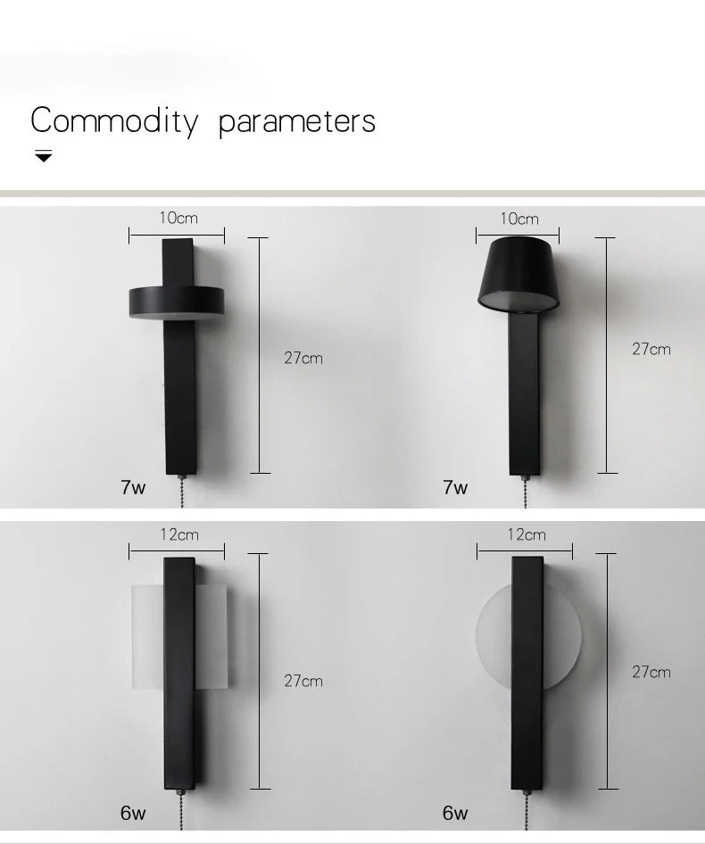 Nordic Wand Lampen mit Pull Schalter Abajur Para Quarto Lampe De Chevet Lampe für Schlafzimmer Arandela Wohnkultur Decoracion Ha