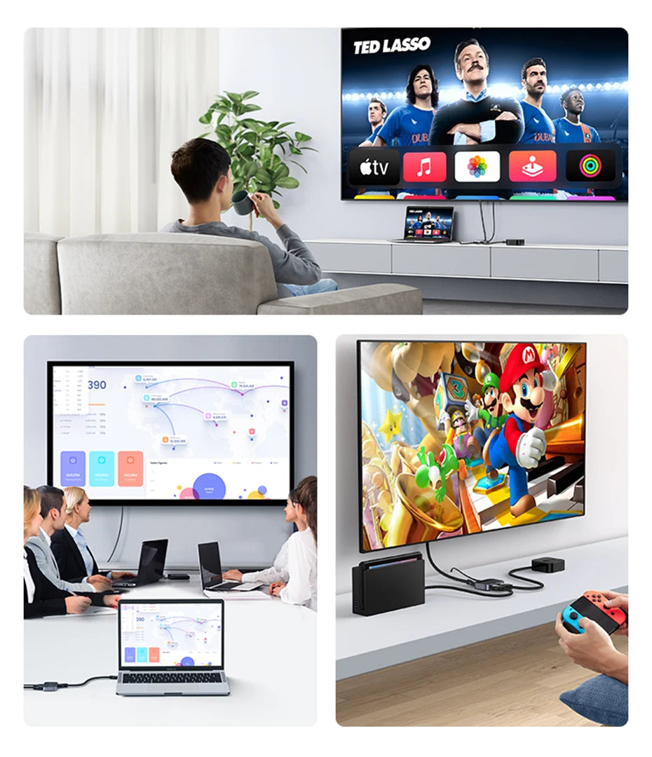 UGREEN HDMI 2.1 Switch 8K 60Hz 4K120Hz 2-in-1-Ausgang für TV Xiaomi Xbox Series X PS5 HDMI-kompatibler Monitor HDMI-Switcher